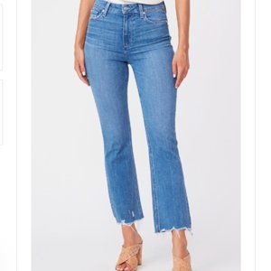 Paige Jeans Womens Claudine - Seine w/ Ragged Fray Hem Size 32 High Rise Flare